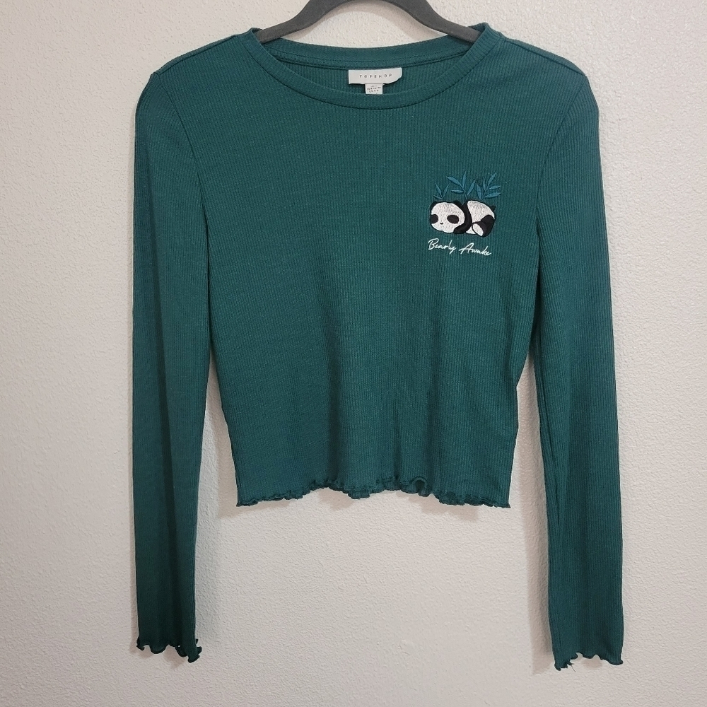 TopShop panda cropped top size 4-6